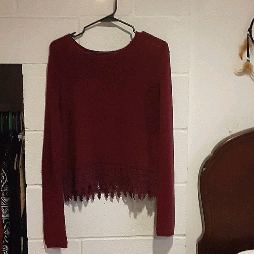 Maroon Knit Sweater